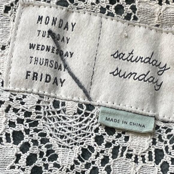 Anthropologie Mon.Tues.Wed.Thurs.Fri.Sat.Sun Grey Open Front Shawl Cardigan S - Picture 11 of 11